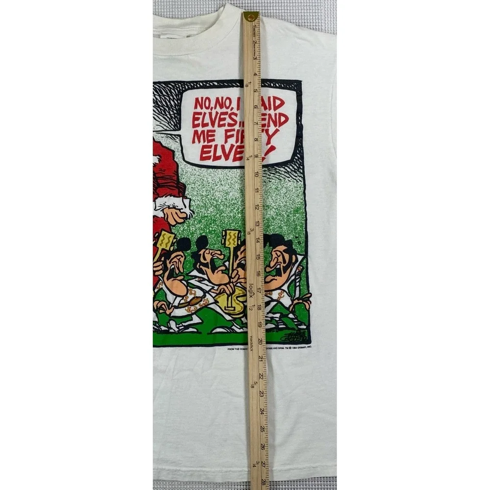 Vintage Grimmy Mother Goose & Grim T-Shirt Adult XL Santa Elvis Christmas